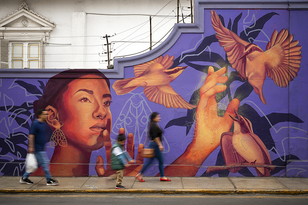 Wall mural, Lima, Peru, South America