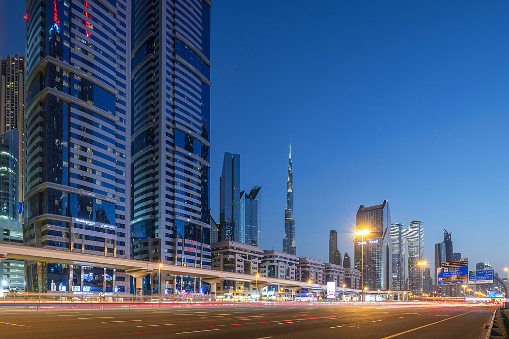 Sheikh Zayed Road, Downtown, Dubai, United Arab Emirates, Middle East