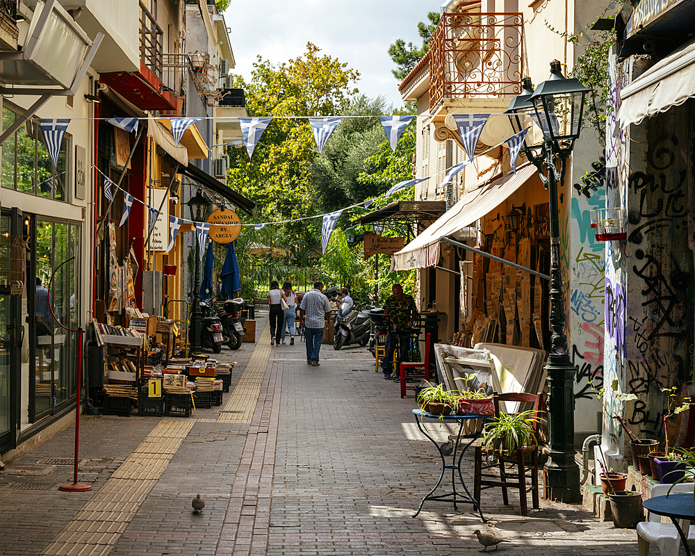 Pedestrian street scene, Athens, Attica, Greece, Europe