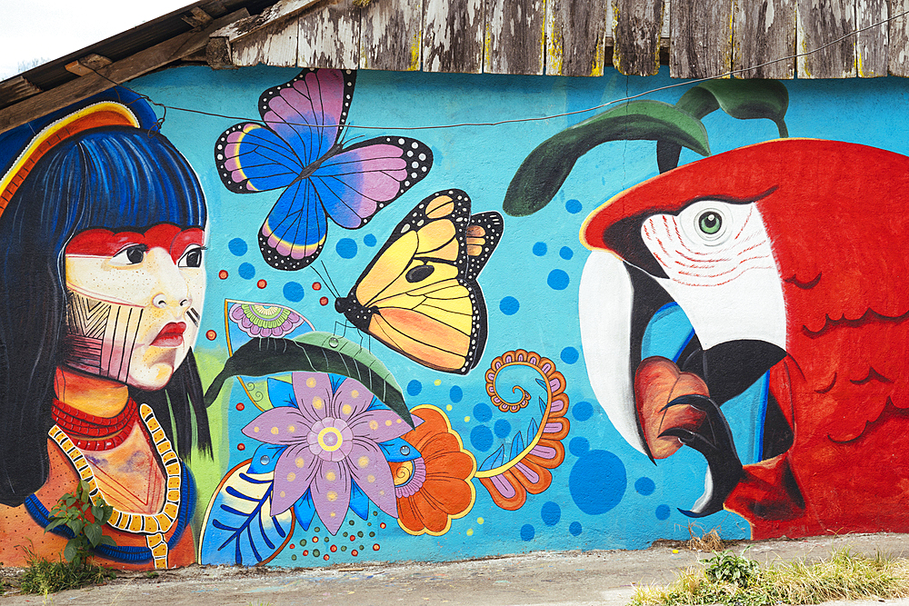 Wall murals, San Juan de Oriente, Maseta Central, Nicaragua, Central America