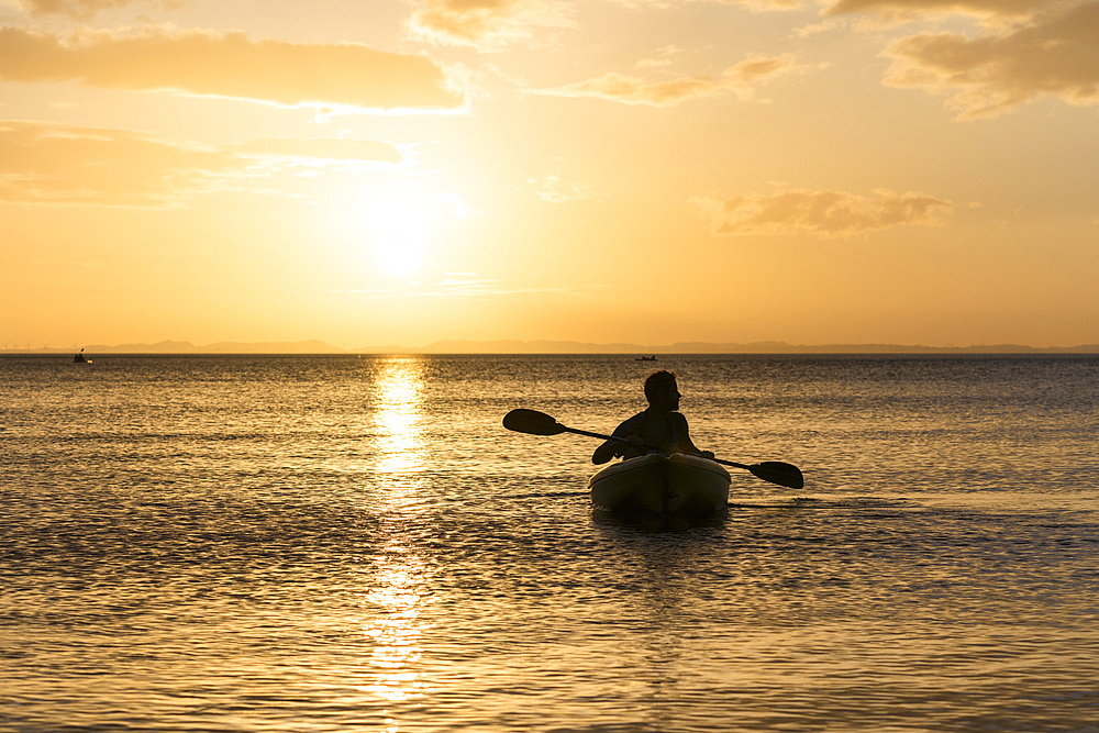 Sunset over Lake Nicaragua, Ometepe Island, Rivas State, Nicaragua, Central America