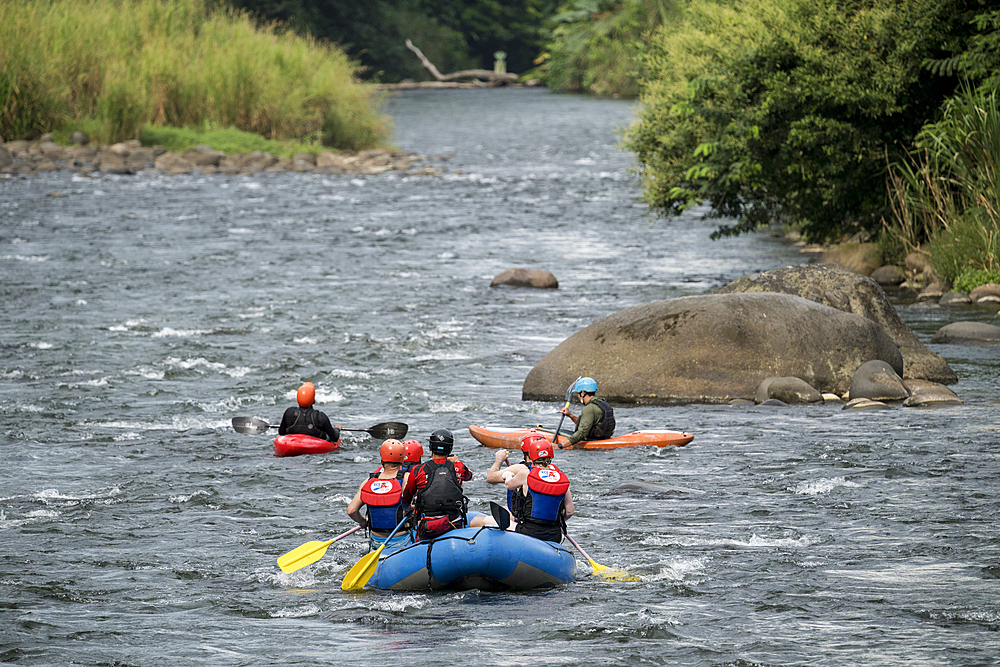 Whitewater rafting, Heredia Province, Sarapiqui, Costa Rica, Central America