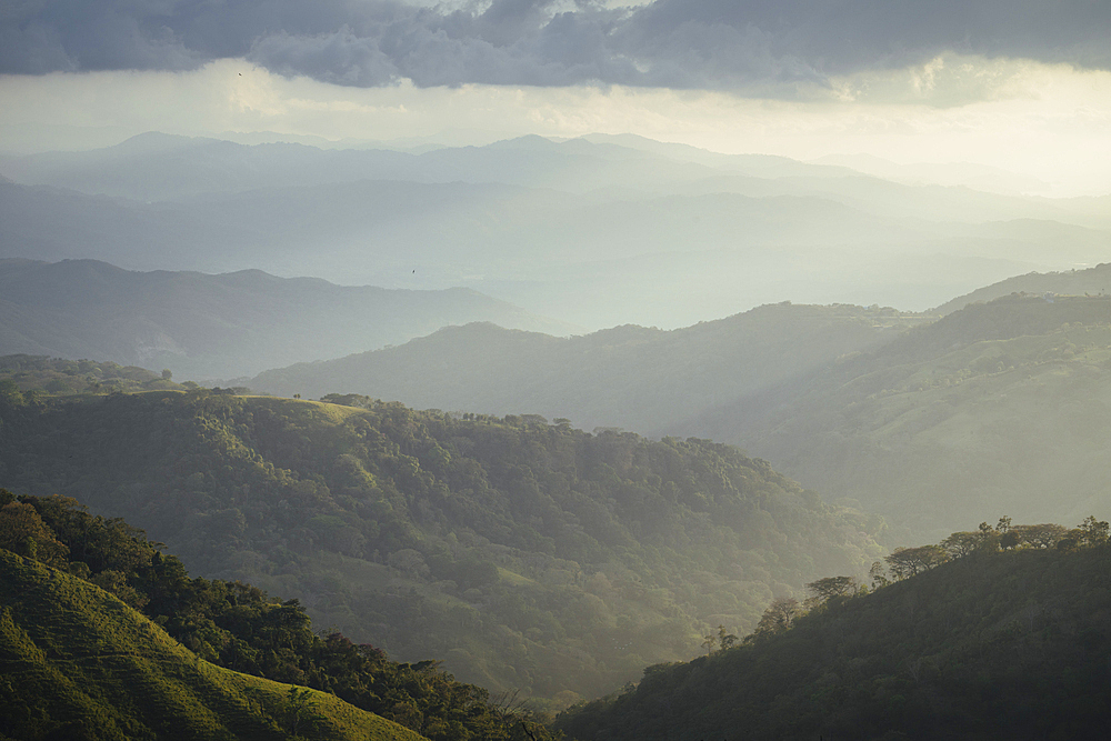 Aerial view of mountains, Alajuela Province, Costa Rica, Central America