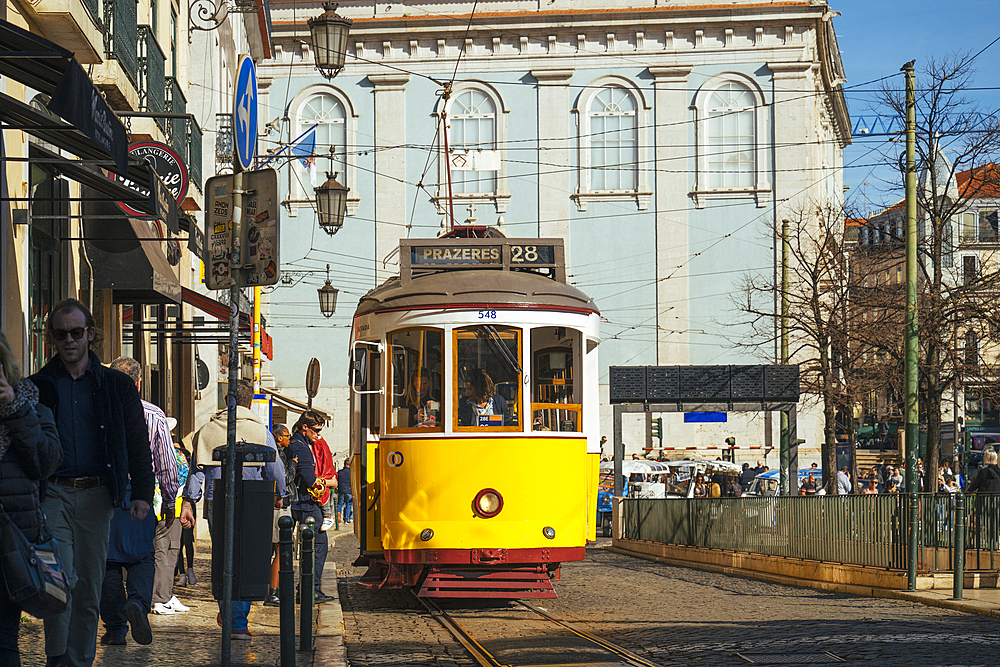 Local tram, Lisbon, Portugal, Europe