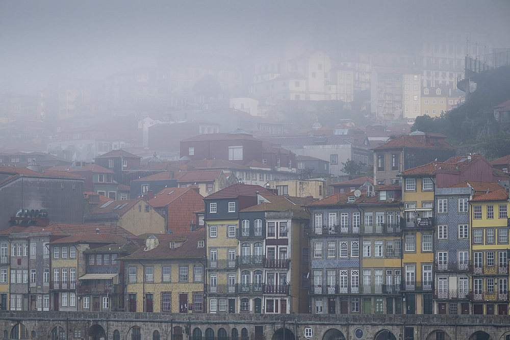 View of Ribeira at dawn, Porto, Porto District, Norte, Portugal, Europe