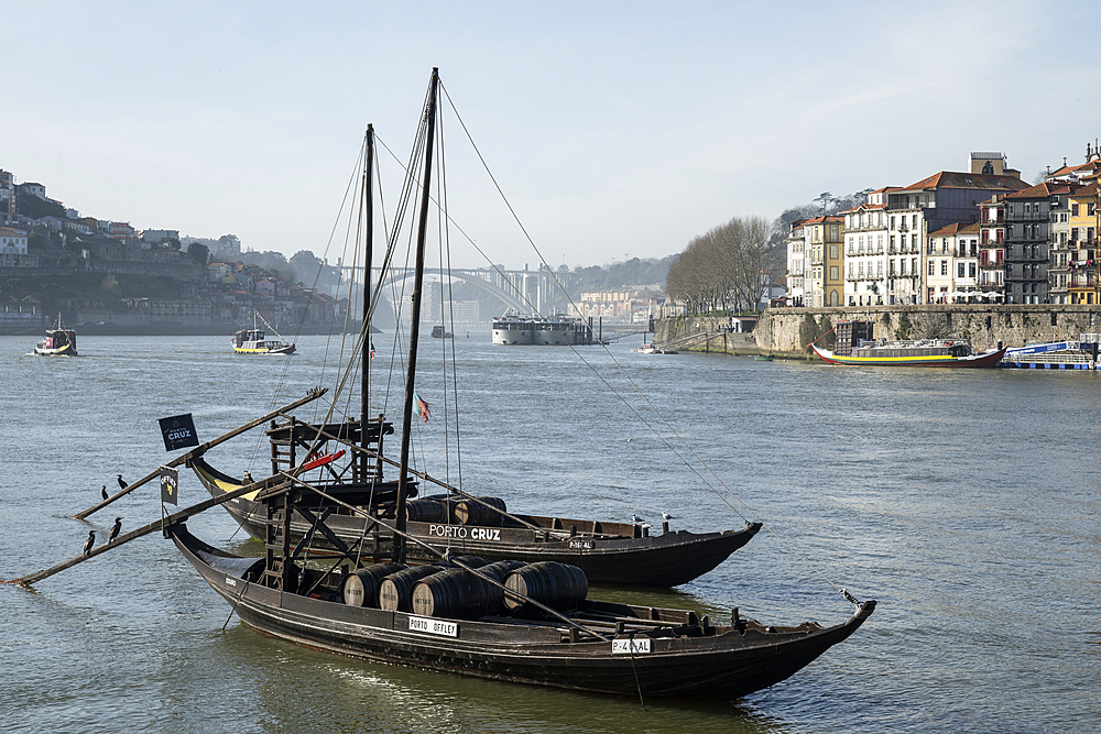 Boats on Douro river, Porto, Porto District, Norte, Portugal, Europe