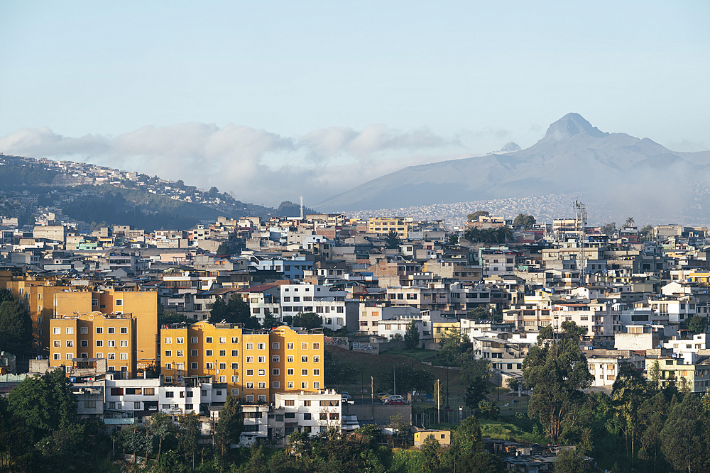 View of Quito at dawn, Ecuador