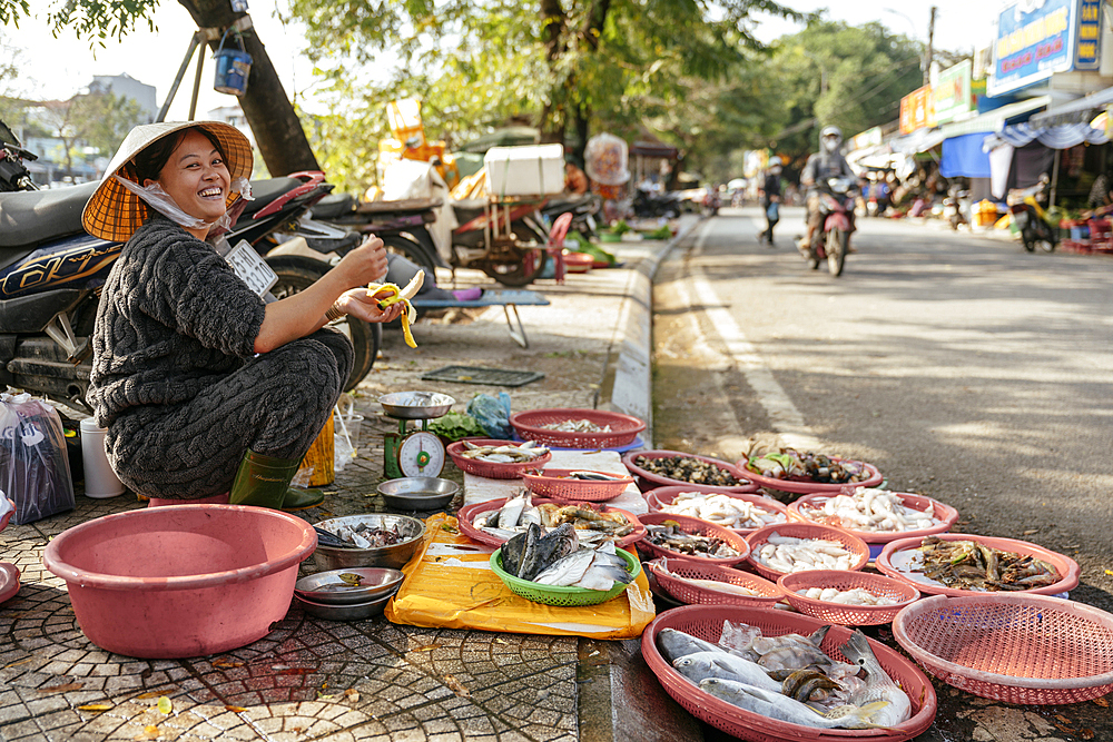 Grocery market stall, Hue, Thua Thien Hue, Vietnam
