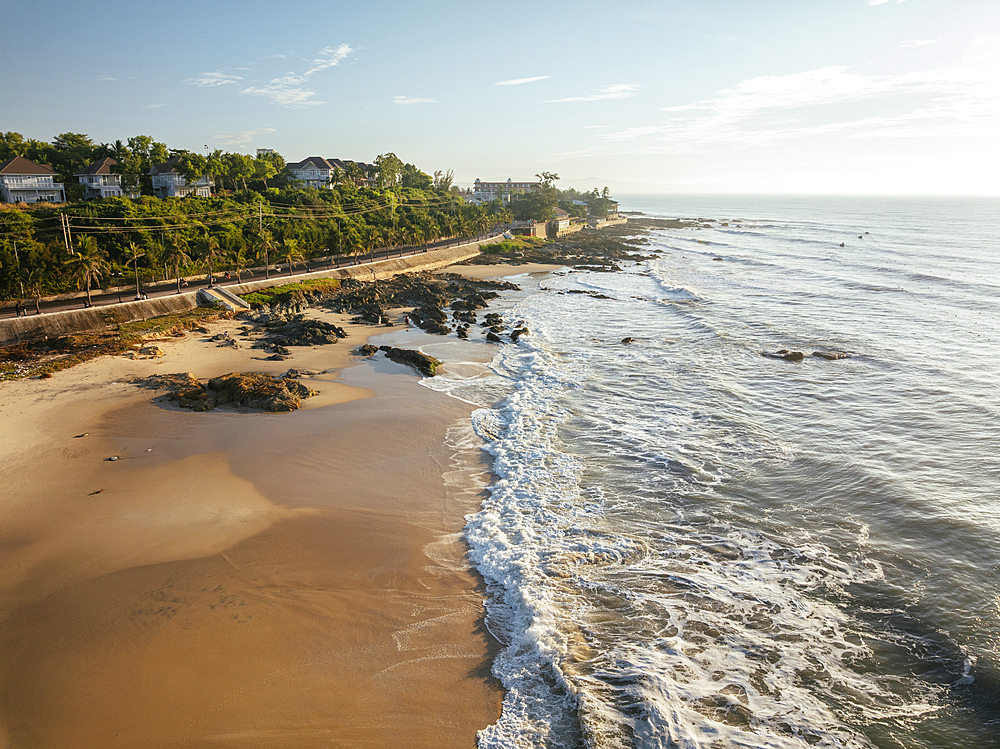 Aerial view of Bãi đá Ông Địa Beach, Mũi Né, Bình Thuận Province, Vietnam