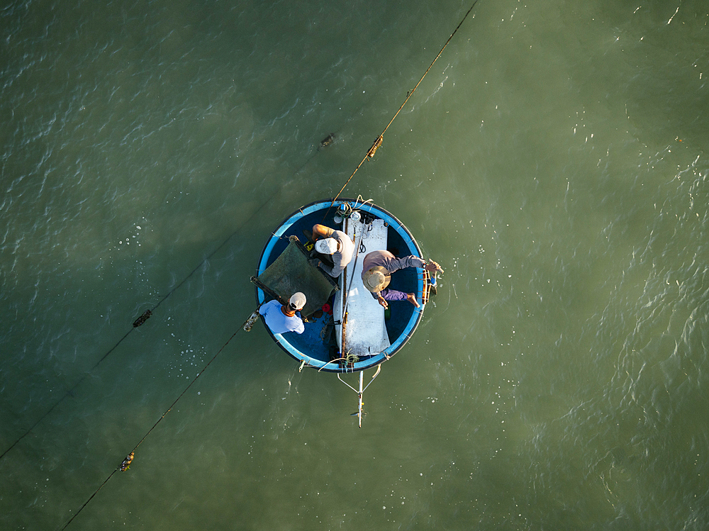 Aerial view of fishing boats, Mũi Né, Bình Thuận Province, Vietnam