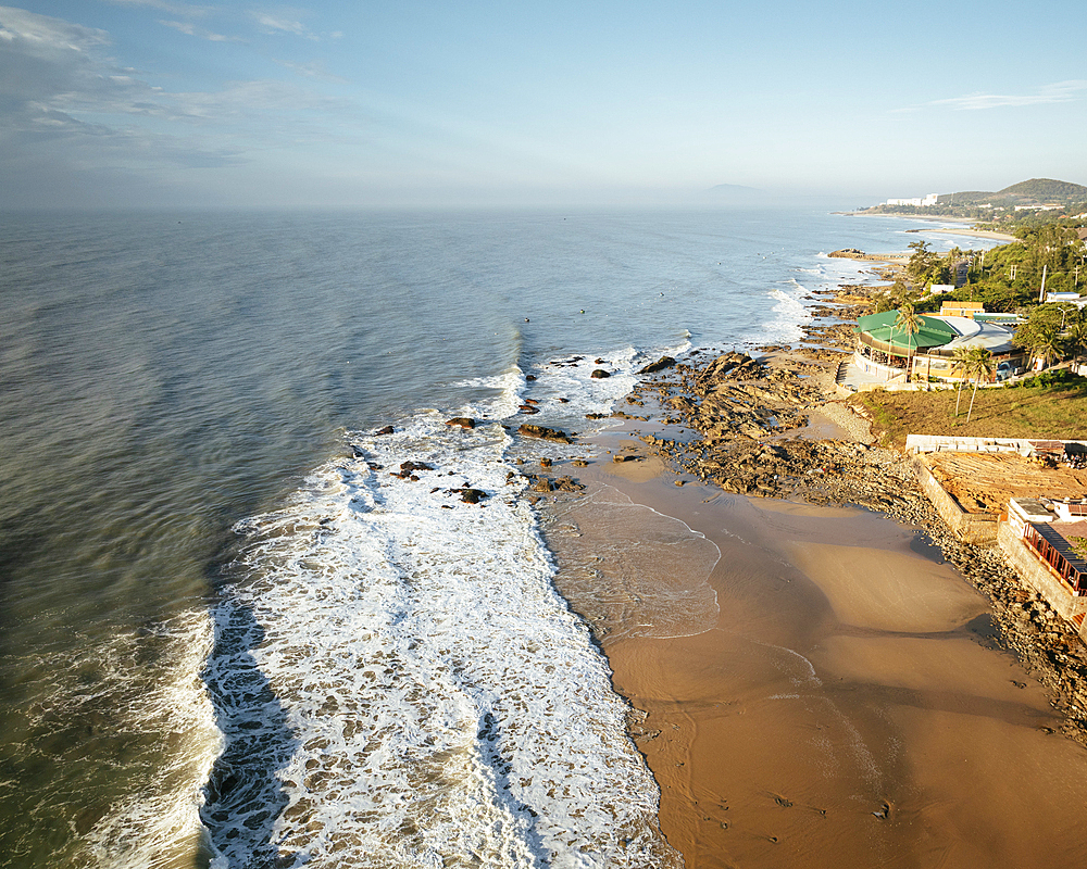Aerial view of Bãi đá Ông Địa Beach, Mũi Né, Bình Thuận Province, Vietnam
