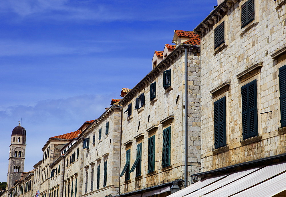 Main street Stradun (Placa) in the old town of Dubrovnik, UNESCO World Heritage Site, Croatia, Europe