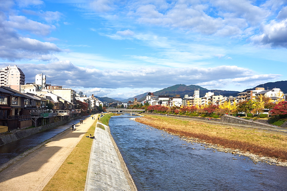 Kamo River, Kyoto, Japan, Asia