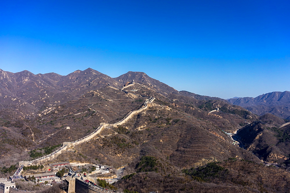 The Badaling section of the Great Wall of China in winter, UNESCO World Heritage Site, Badaling, China, Asia