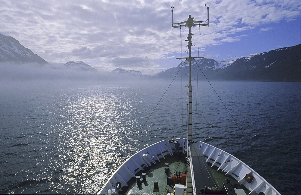 Shipsbased cruise in Seydisfjàrdur. Eastern Iceland