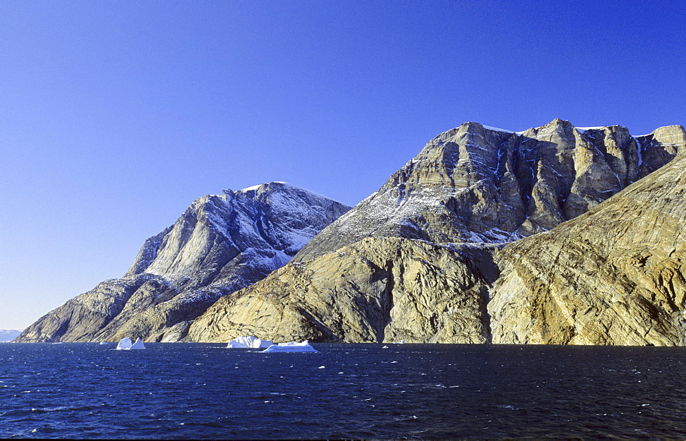 Rockwalls in ?-Fjord. Scoresbysund, East Greenland