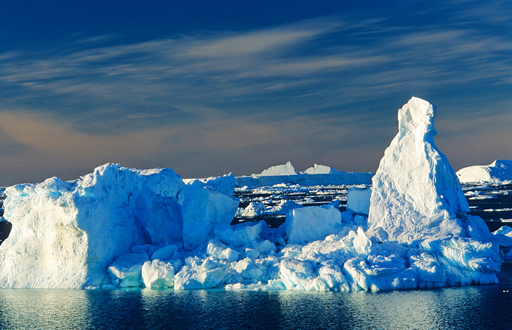 Iceberg formations while traveling in the Weddell Sea. Devil Island, Weddell Sea, Antarctica