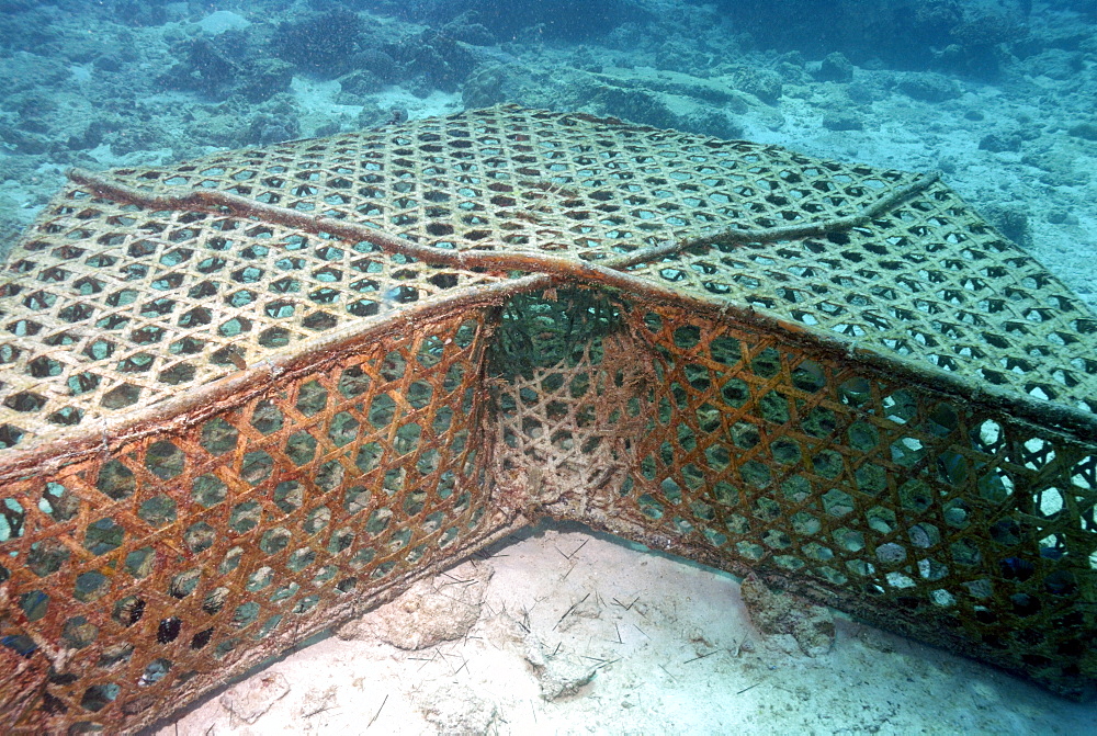 Entrance to fish trap, Mahe, Seychelles, Indian Ocean