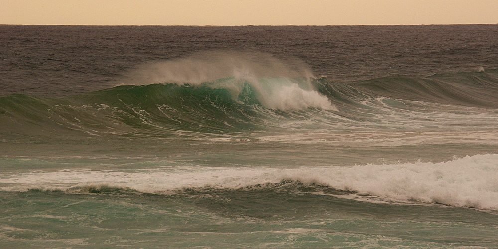 Waves breaking on Kealia Beach, Kauai, Hawaii, United States of America, Pacific