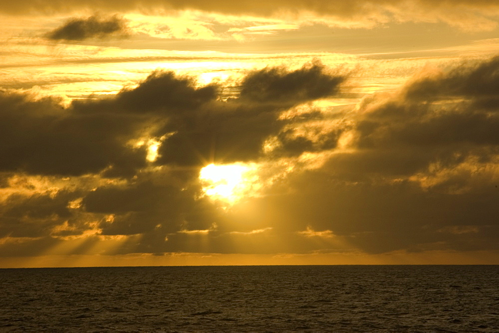 Sunset over lagoon, Ailuk atol Marshall Islands, Micronesia, Pacific