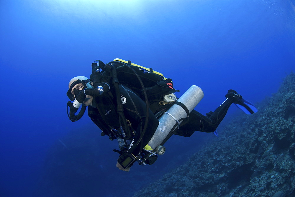 Technical Divers using Trimix, Rebreathers and technical diving equipment, Divetech, Grand Cayman, Cayman Islands, Caribbean