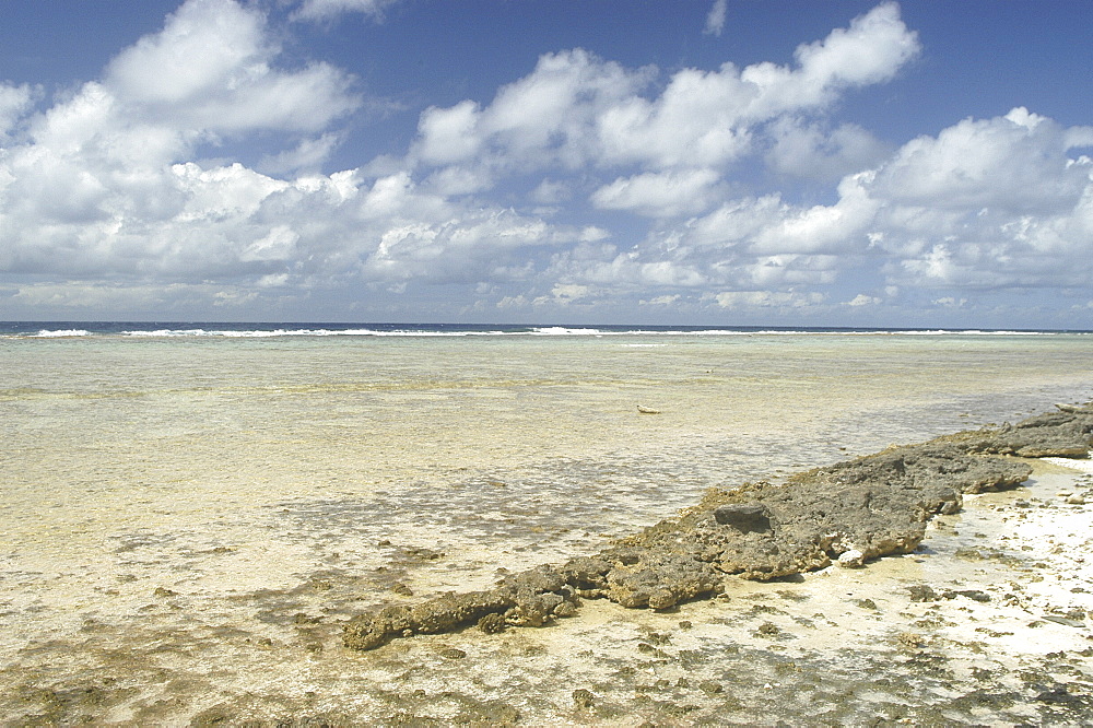 Low tide and shoreline, Rangiroa, French Polynesia