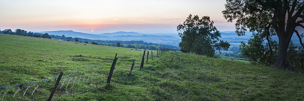 Cotswold Hills at sunset, Winchcombe, Gloucestershire, The Cotswolds, England, United Kingdom, Europe 