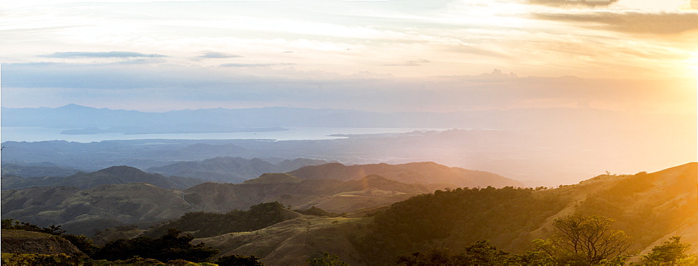 Monteverde Cloud Forest Reserve at sunset, Puntarenas, Costa Rica, Central America