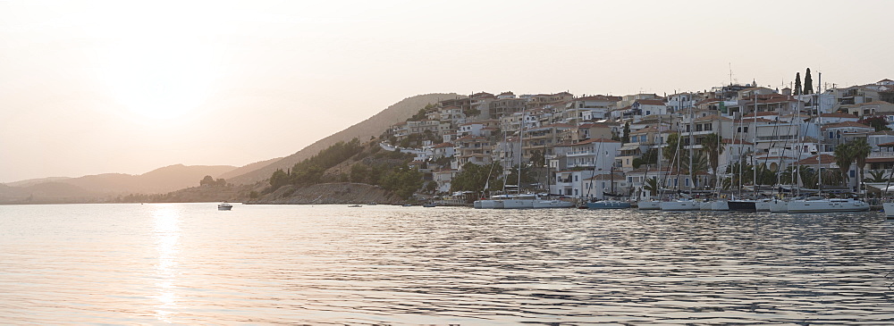 Ermioni at sunset, Ermioni, Peloponnese, Greece, Europe