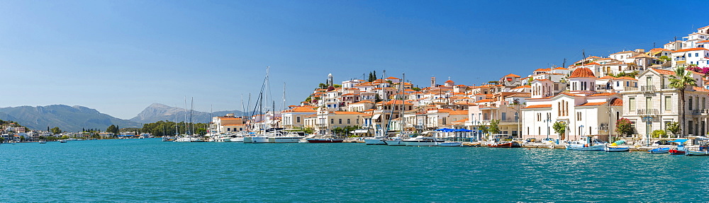 Poros Island port, Saronic Island, Aegean Coast, Greece, Europe