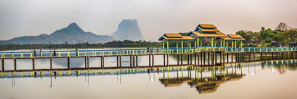 Kan Thar Yar Lake, Hpa An, Kayin State (Karen State), Myanmar (Burma), Asia