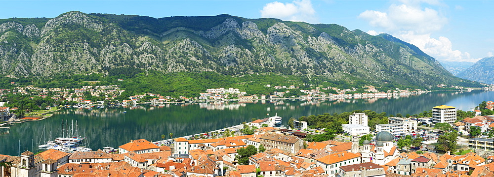 Aerial view of Kotor, Montenegro, Europe