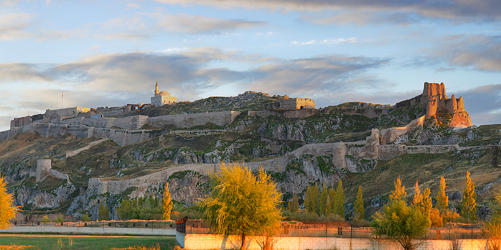 Van Castle at sunset, Van, Anatolia, Turkey, Asia Minor, Asia