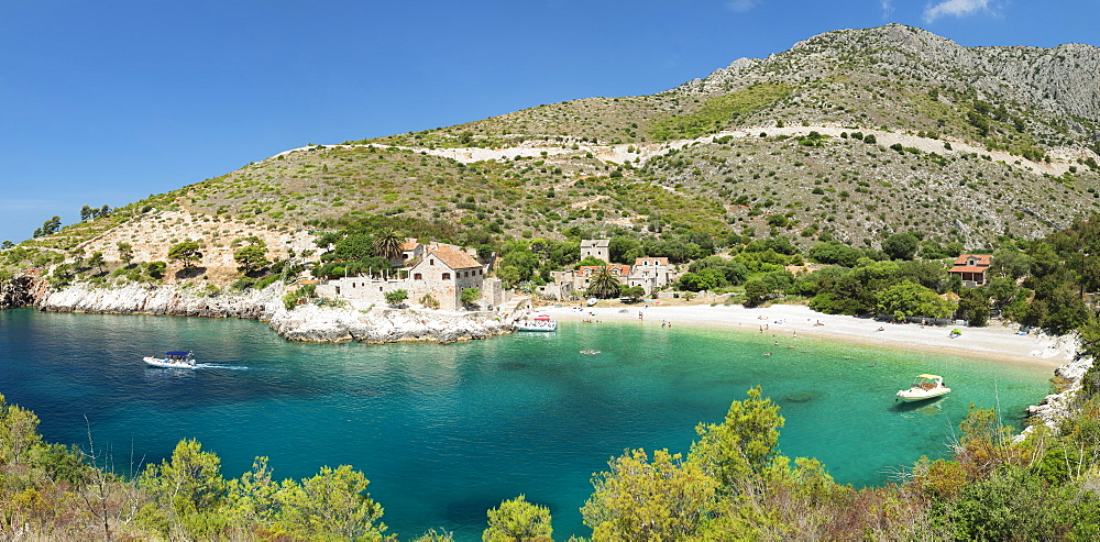 Dubovica bay and beach, Hvar Island, Dalmatia, Croatia, Europe