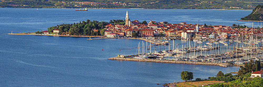 Coast and old town of Izola, Primorska, Slovenia