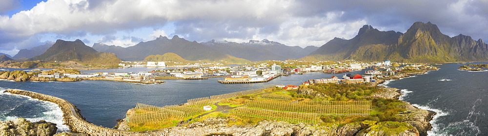 Panorama of Svolvaer in Norway, Europe