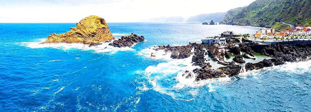 Natural salt water swimming pools made of volcanic rock, Porto Moniz, Madeira island, Portugal, Atlantic, Europe