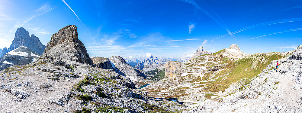 Oberbachernjoch (Passo Fiscalino), Croda Dei Toni, Cadini di Misurina and Tre Cime di Lavaredo, Dolomites, South Tyrol, Italy, Europe