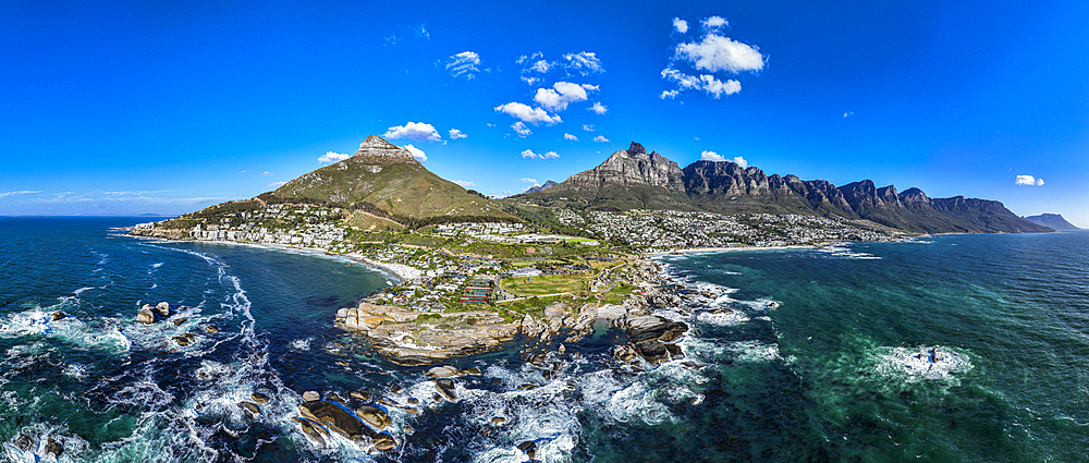 Panorama of the Twelve Apostles and Camps Bay, Cape Town, South Africa, Africa