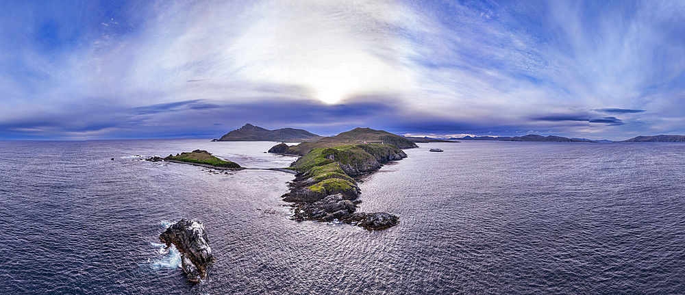 Aerial of Cape Horn, southern most point in South America, Hornos island, Tierra del Fuego, Chile, South America