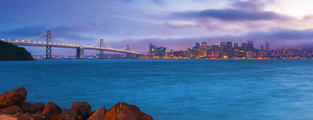 City skyline from Treasure Island, San Francisco, California, United States of America, North America