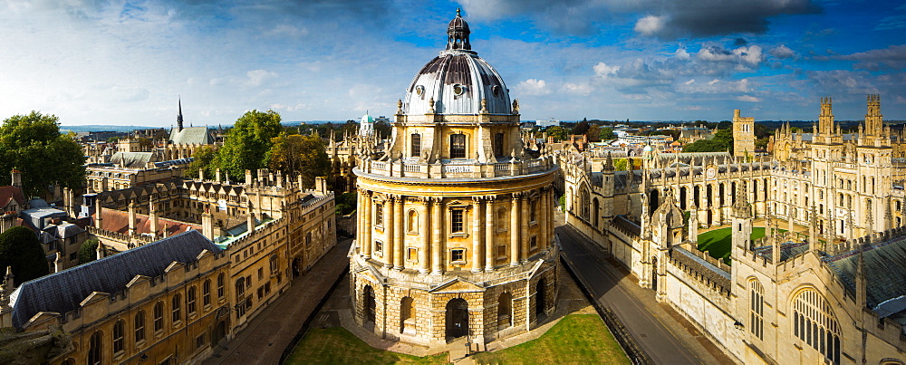 Radcliffe Camera, from St. Marys Church, Oxford, Oxfordshire, England, United Kingdom, Europe