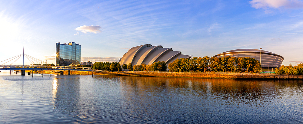 SEC Armadillo, OVO Hydro, Bell's Bridge, River Clyde, Glasgow, Scotland, United Kingdom, Europe