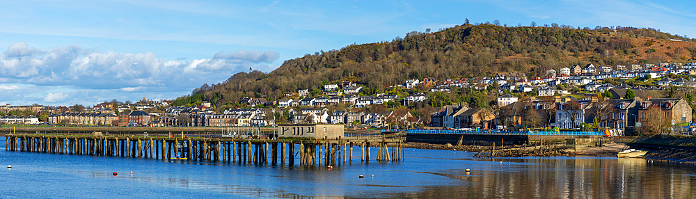 Panoramic view of Gourock, Firth of Clyde, Inverclyde, Scotland, United Kingdom, Europe