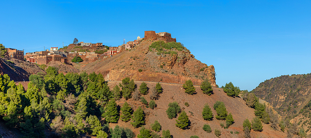 Hilltop Village, Atlas Mountains, Morocco, North Africa, Africa