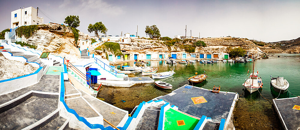 Mandrakia traditional fishing village, Milos, Cyclades, Aegean Sea, Greek Islands, Greece, Europe