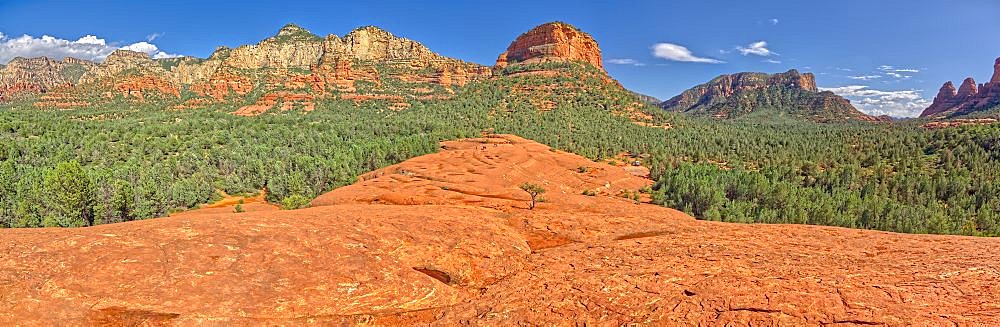 Panorama View of Munds Mountain in Sedona from the top of Submarine Rock.