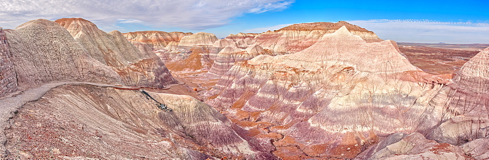 View from the Blue Mesa Trail in Petrified Forest National Park, Arizona, United States of America, North America