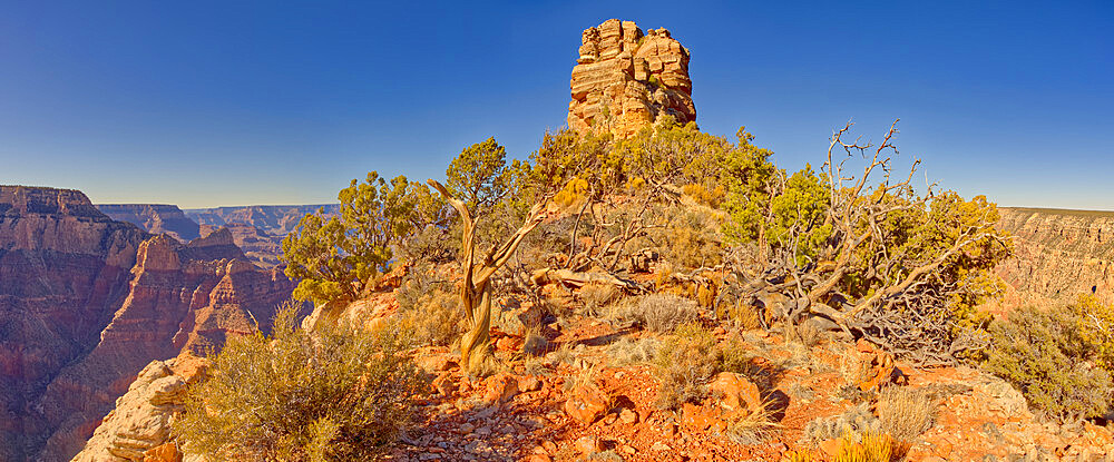 The Smoke Stack, rocky peak of the Sinking Ship rock formation, Grand Canyon National Park, UNESCO World Heritage Site, Arizona, United States of America, North America