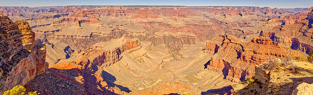 Panorama of Grand Canyon viewed from Powell Point along the Hermit Road, Grand Canyon National Park, UNESCO World Heritage Site, Arizona, United States of America, North America